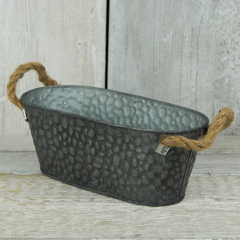 Zinc Trough With Hammered Finish