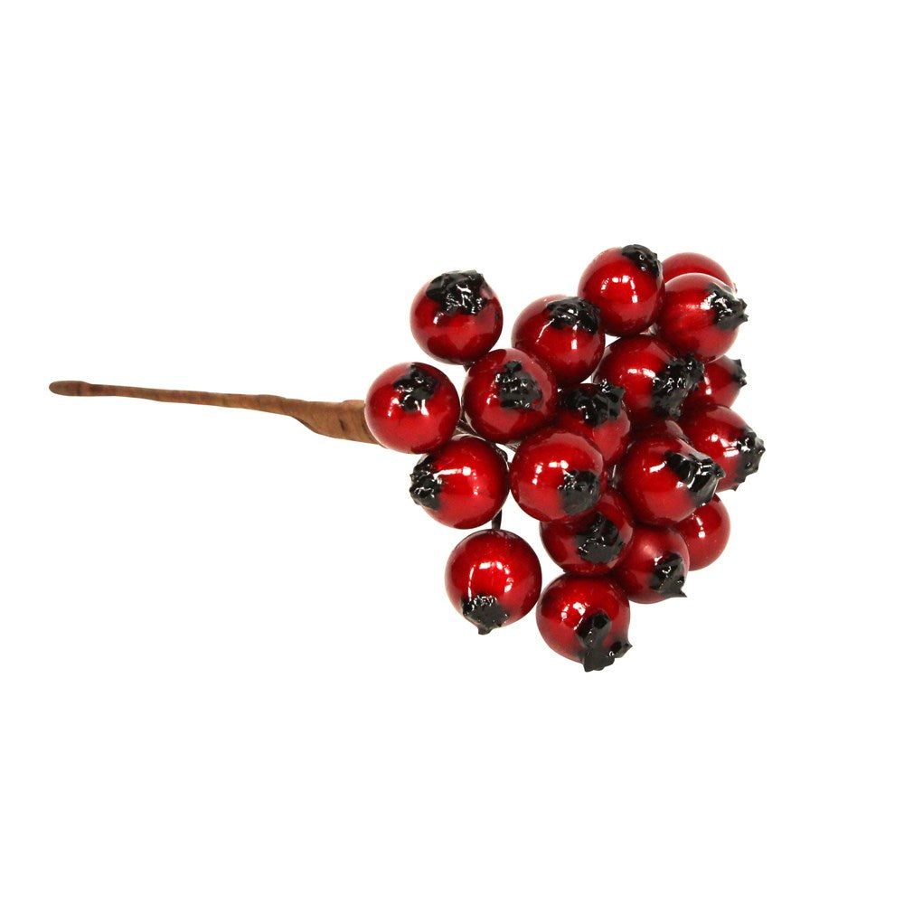 Pick 11cm - Red Holly Berry Bunch