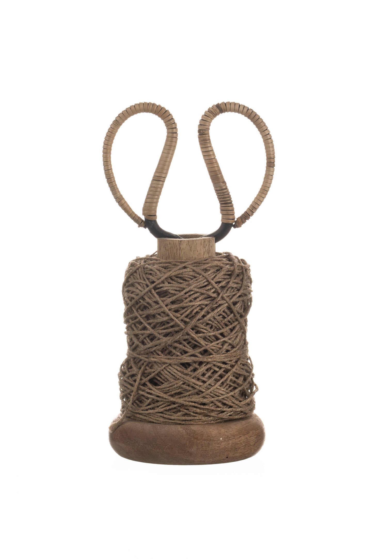 Wooden Bobbin with Scissors