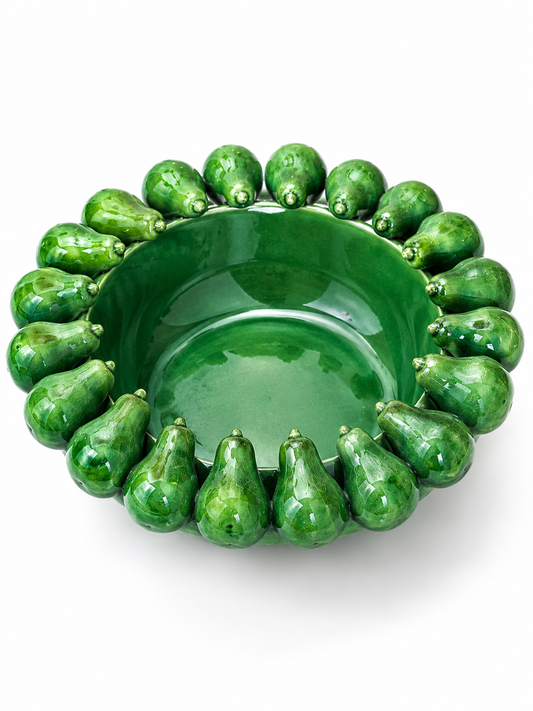 Green Pear Ceramic Bowl