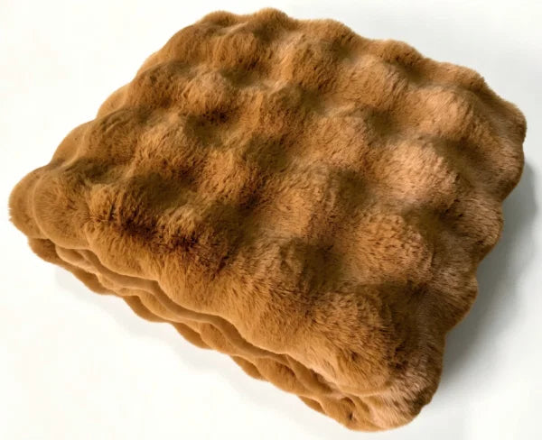 Malini Raffles Faux Throw - Brandy