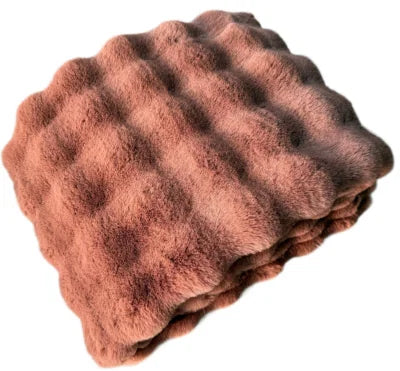Malini Raffles Faux Throw - Rosewood