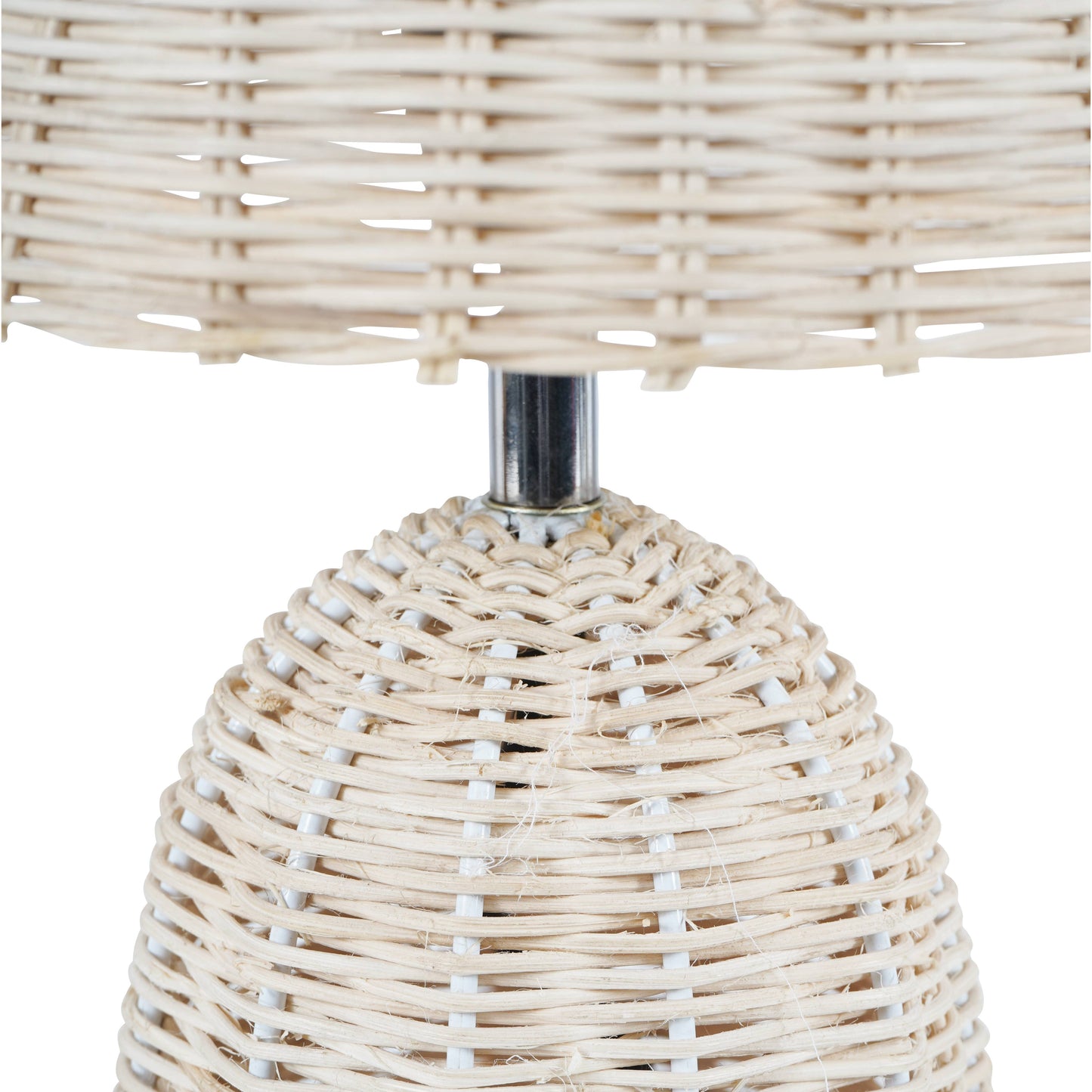 Mini Rattan Lamp Base and ShadeBrass and Agate Lamp Base