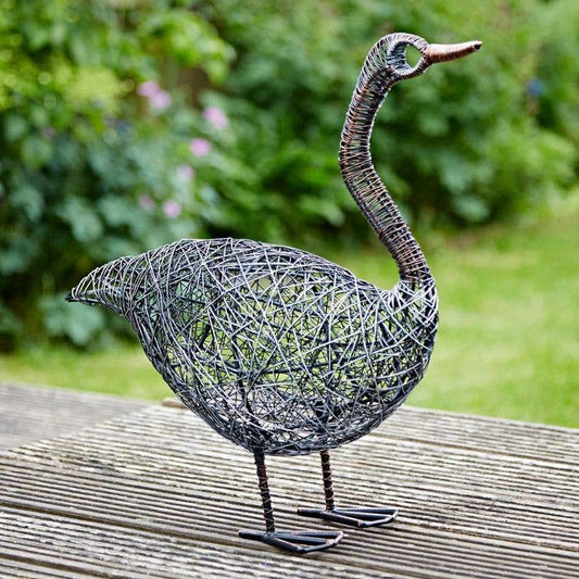 Handmade Duck Wire Garden Ornament