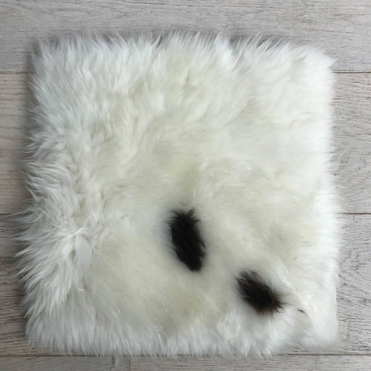 100% Real Sheepskin Seat Pad Cream Dark Brown