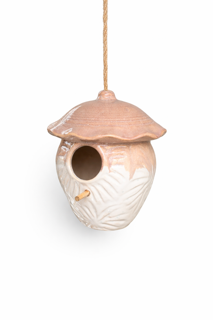 Handcrafted Glazed Hanging Bird House