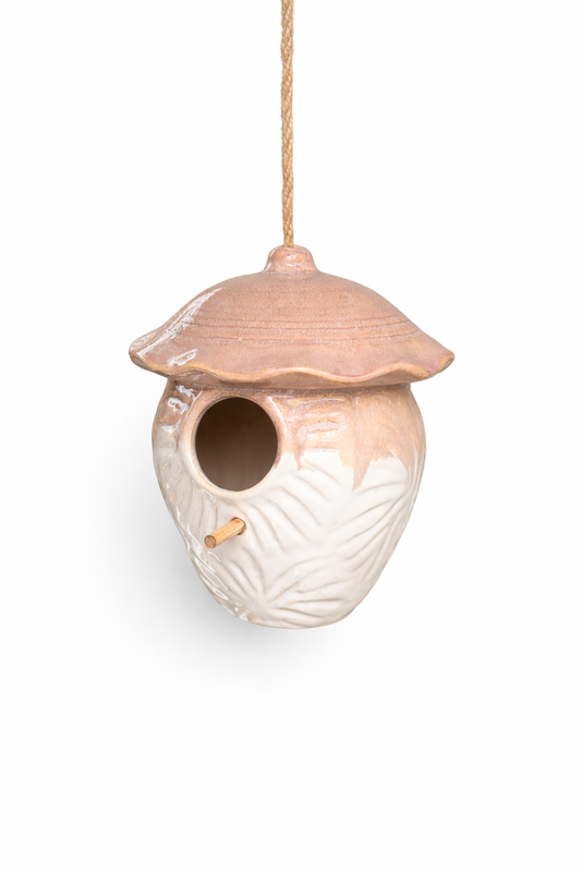 Handcrafted Glazed Hanging Bird House