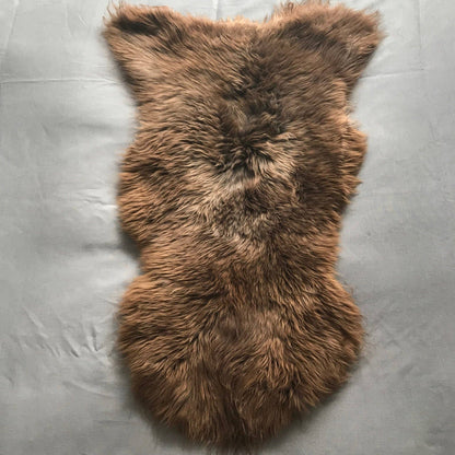 Natural British Brown Sheepskin Rug Hygge Nordic Decor