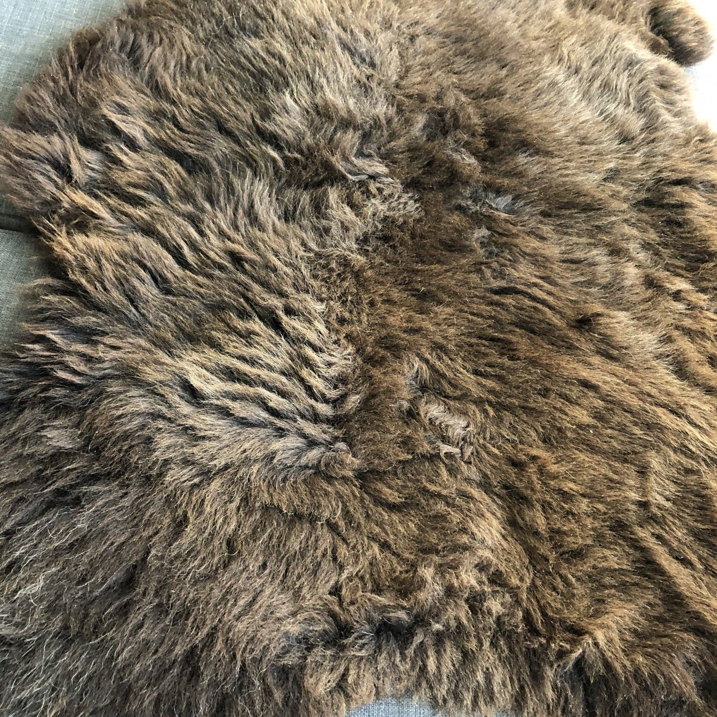 Natural British Brown Sheepskin Rug Hygge Nordic Decor
