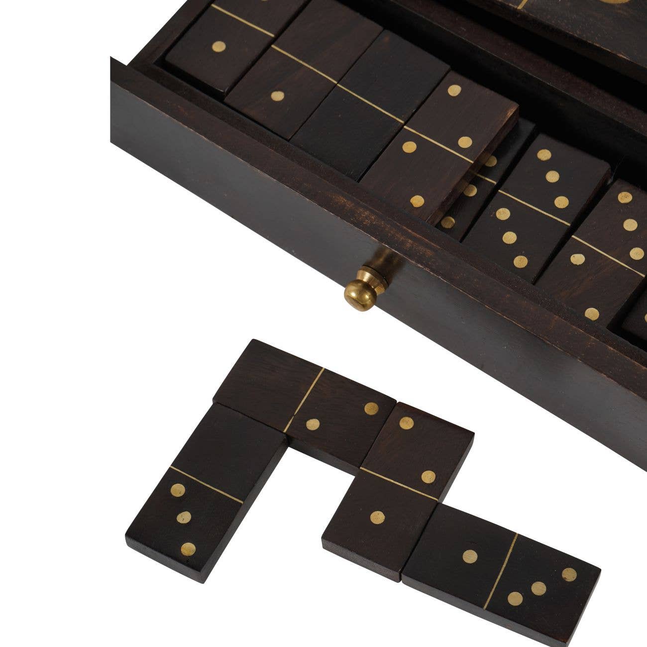 Columbia Small Wooden Domino Set in Storage Box