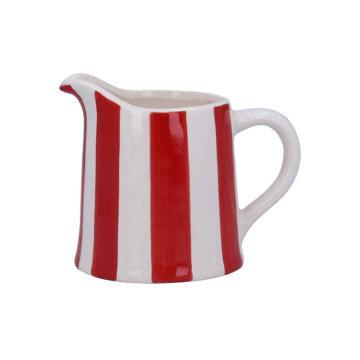 Red Stripe Ceramic Creamer Jug