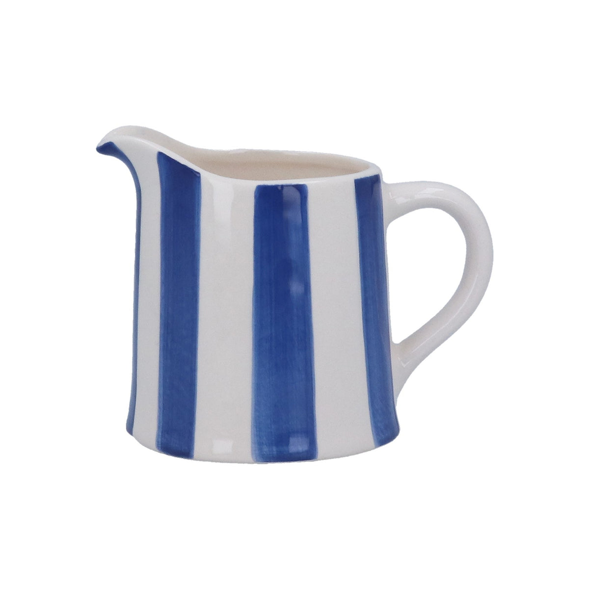 Navy Stripe Ceramic Creamer Jug