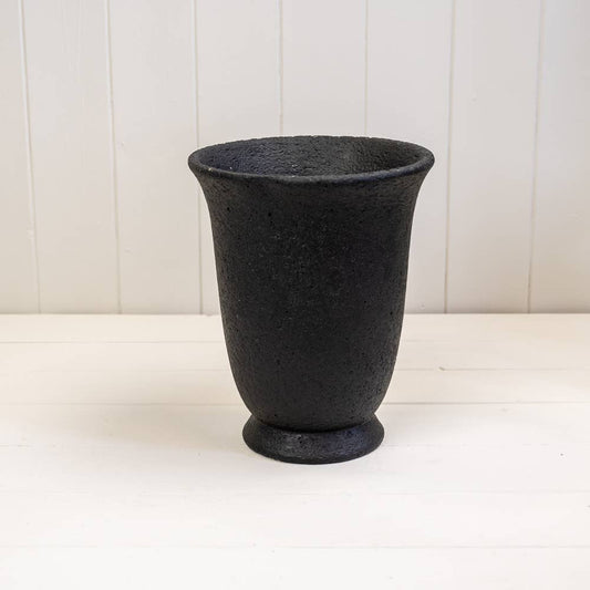 Black Cement Urn Pot