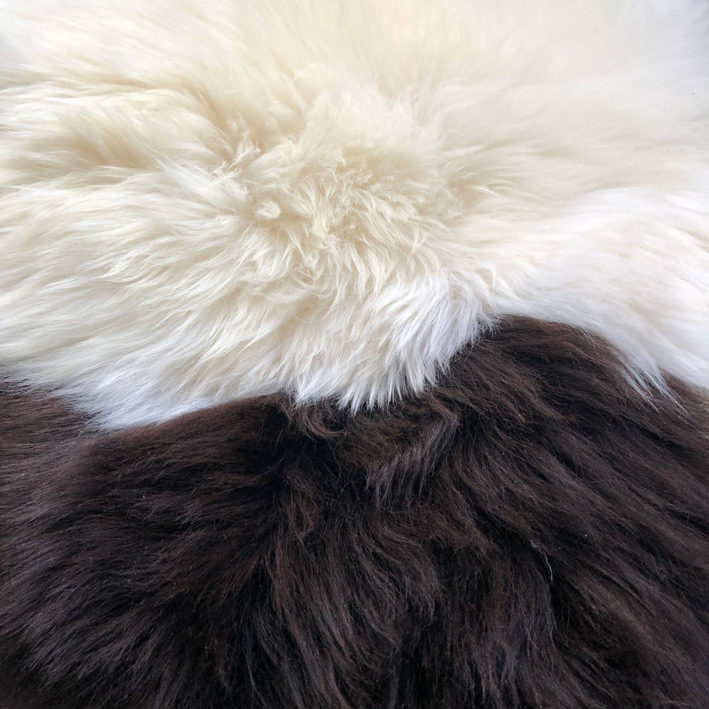 100% Real Sheepskin Seat Pad Cream Dark Brown