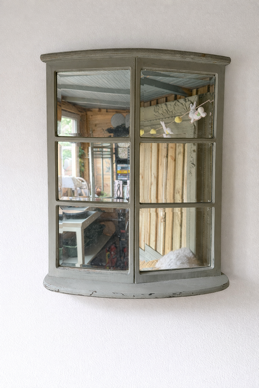 Vintage Style Window Pane Mirror