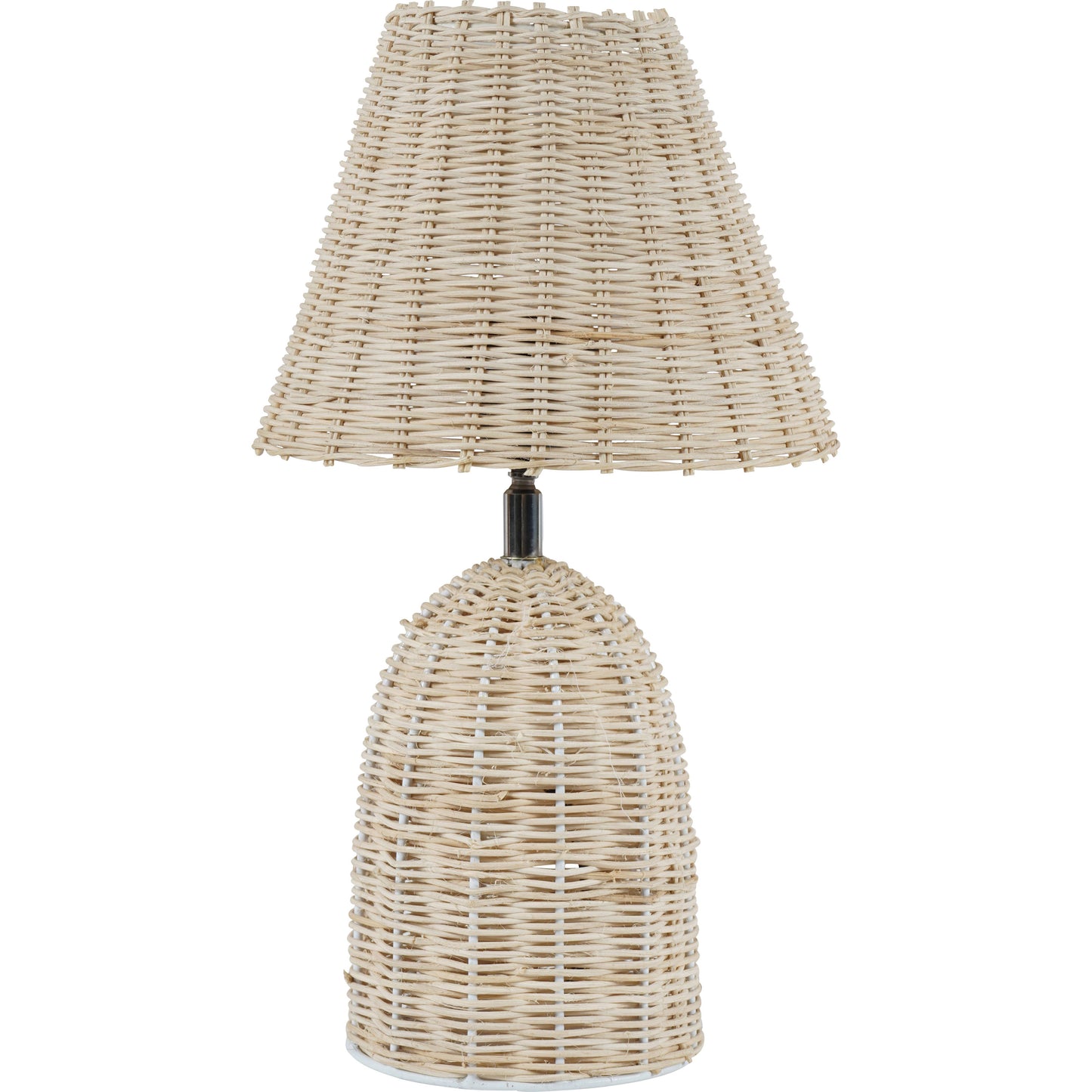 Mini Rattan Lamp Base and ShadeBrass and Agate Lamp Base