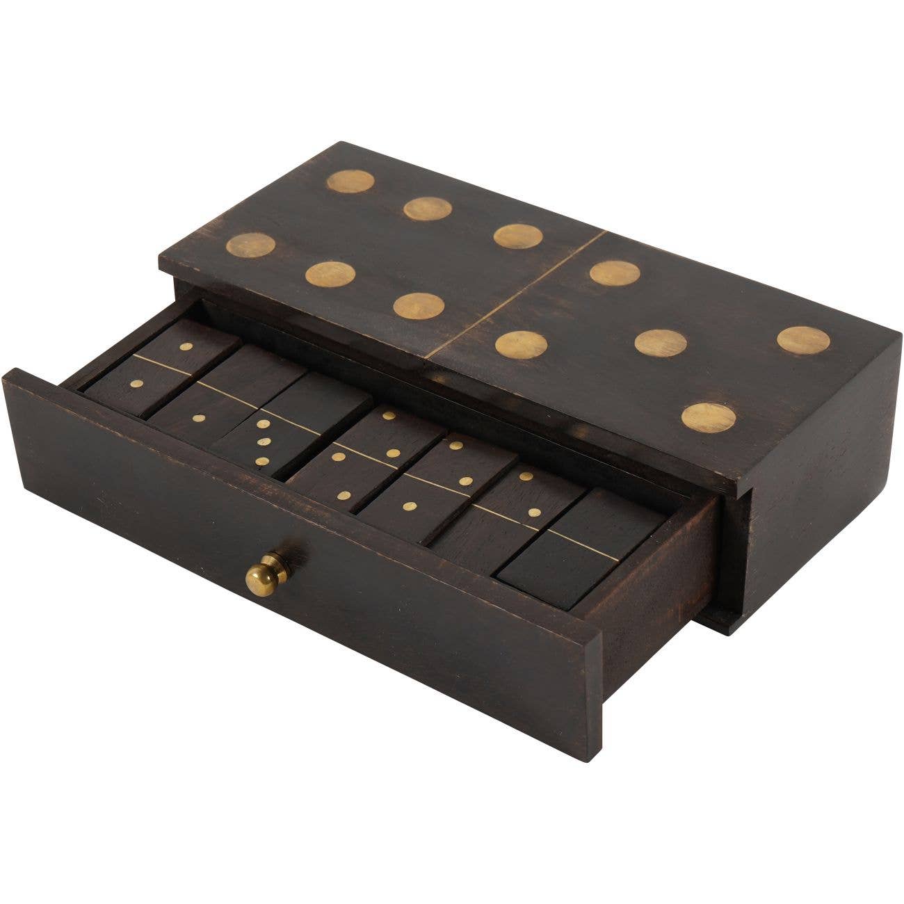 Columbia Small Wooden Domino Set in Storage Box