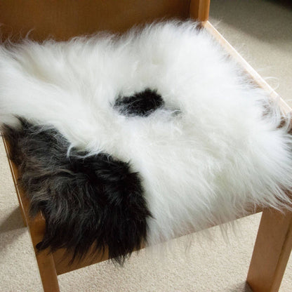 100% Real Sheepskin Seat Pad Cream Dark Brown