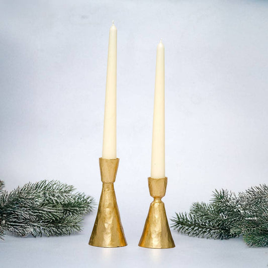 Orla Gold Coloured Metal Candlestick Holder