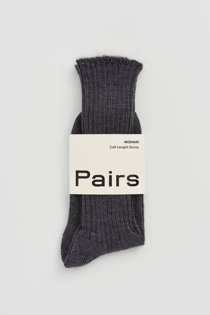 Storm Grey Mohair Socks