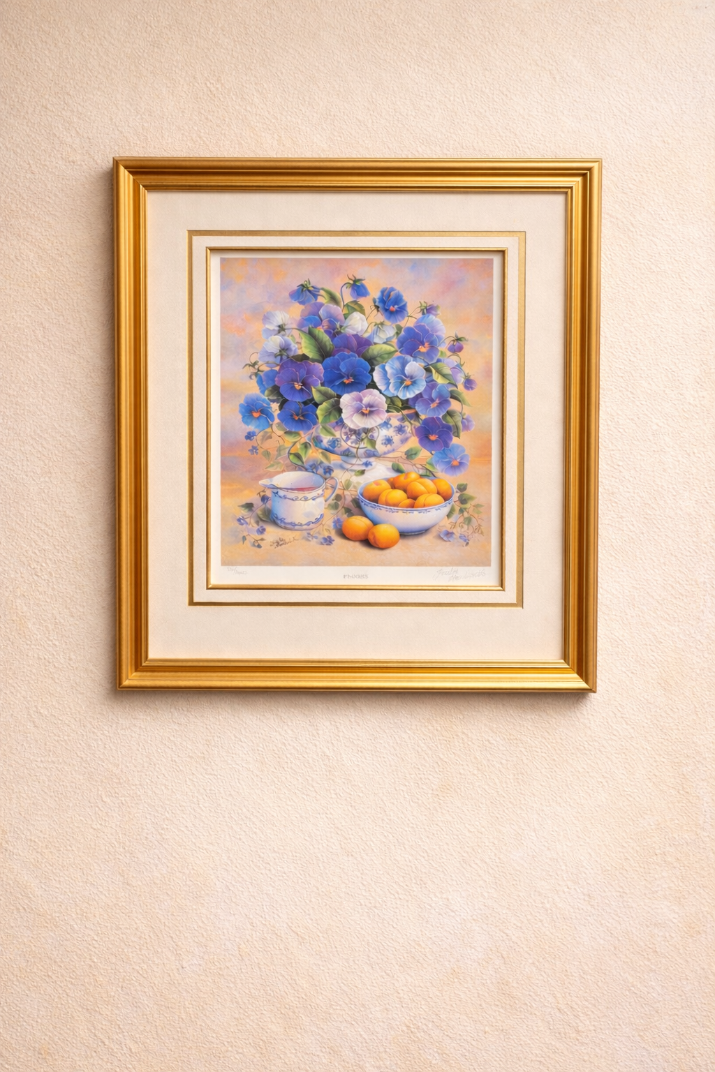 “Pansies” Framed Limited Edition Print by Trisha Hardwick