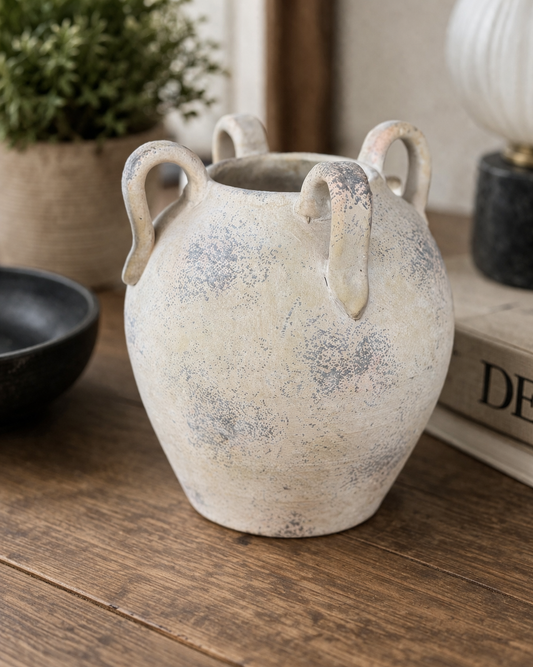 Antique-Style Weathered Amphora Vase