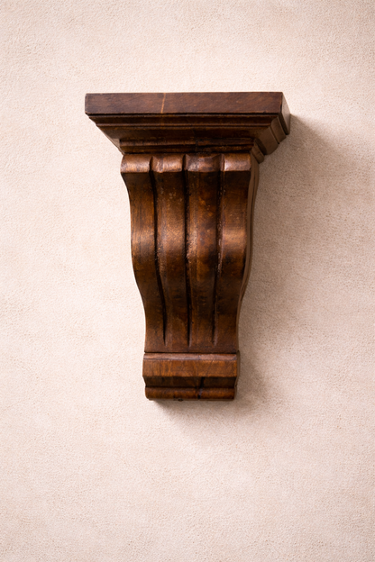 Carved Wooden Wall Corbel