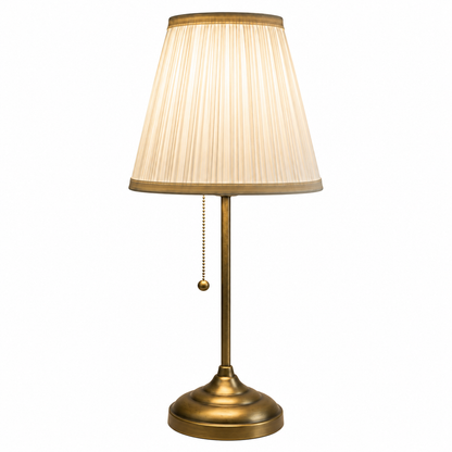 Antique Brass Pleated Table Lamp