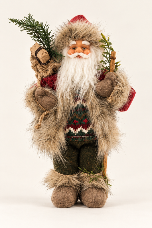Rustic Woodland Santa Christmas Figure