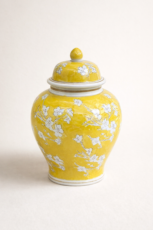 Sunburst Blossom Ginger Jar