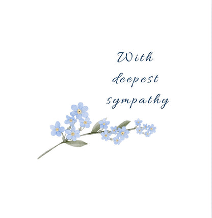 Deepest Sympathy – Forget-Me-Not Greeting Card