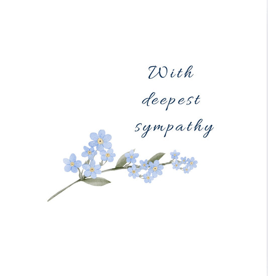 Deepest Sympathy – Forget-Me-Not Greeting Card