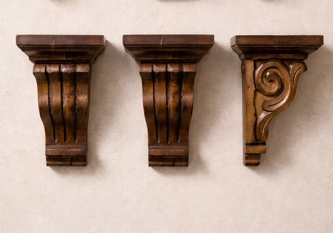 Carved Wooden Wall Corbel