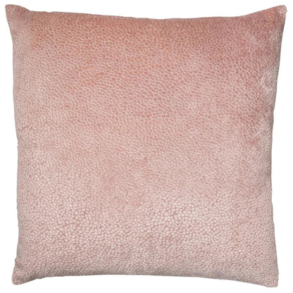 Pink textured pillow on a white background