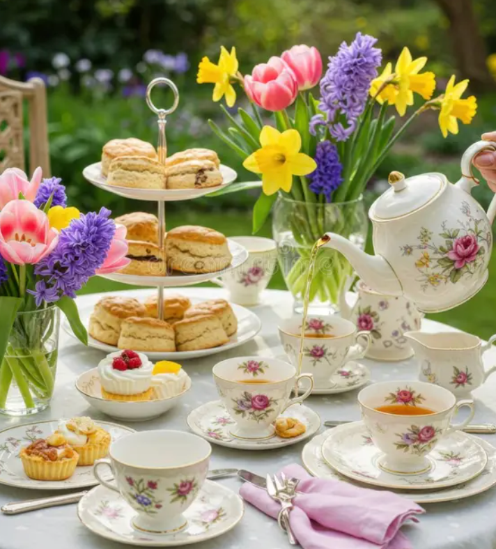 Mother’s Day flower arranging workshop creating a hand-tied bouquet with fresh seasonal flowers at The Hideaway Comrie