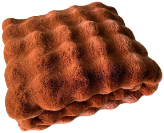 Malini Raffles Faux Throw - Chestnut