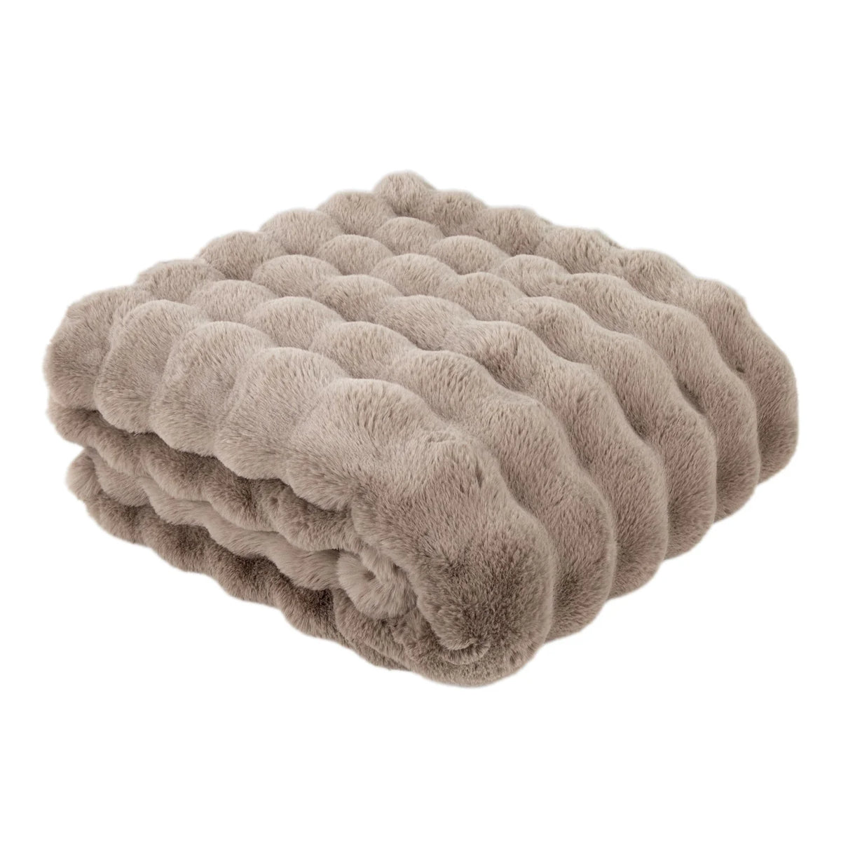 Raffles Faux Throw - Taupe