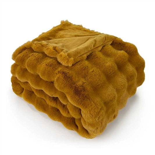 Raffles Faux Throw - Whiskey