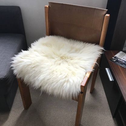 British Sheepskin Seat Cover Ivory Cream White