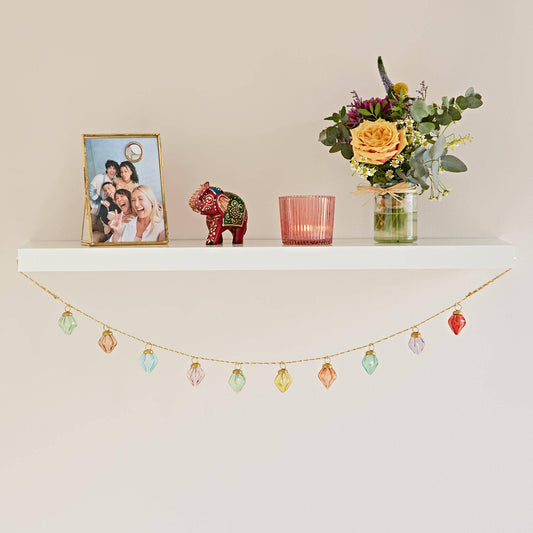 Mirai Pendent Coloured Recycled Glass Bauble Garland