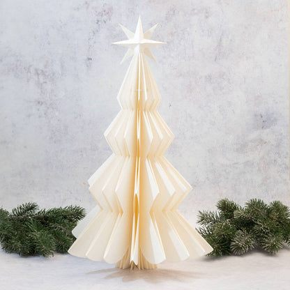 Large White Paper Christmas Tree Table Decoration Ornament