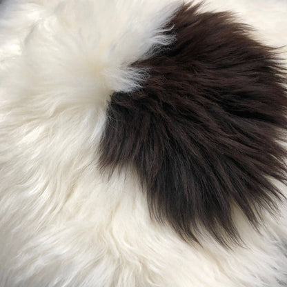 100% Real Sheepskin Seat Pad Cream Dark Brown