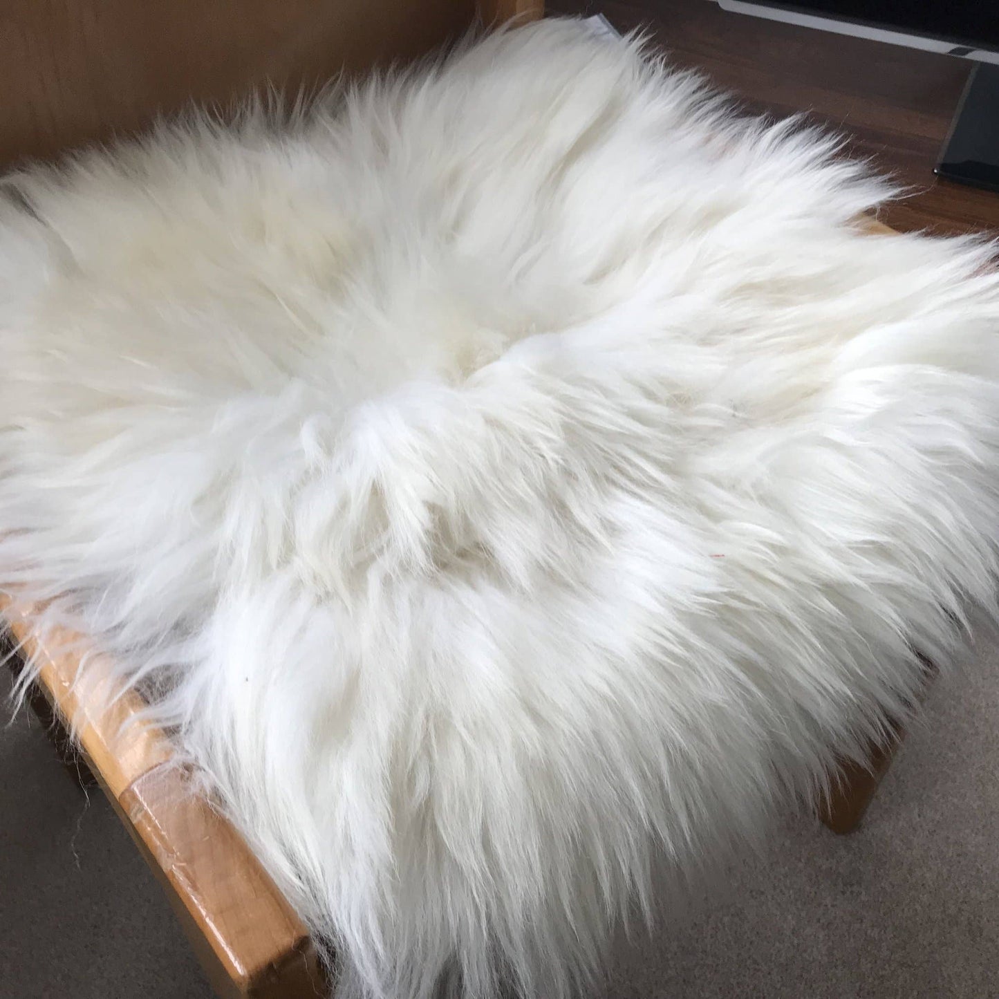 British Sheepskin Seat Cover Ivory Cream White