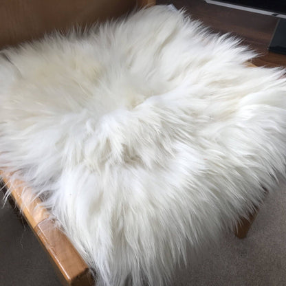 British Sheepskin Seat Cover Ivory Cream White